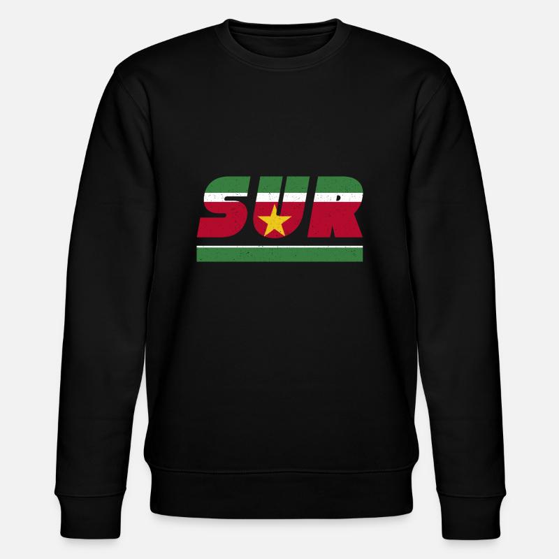 Bannière drapeau Suriname SUR - Sweat bio CHANGER Stanley/Stella Unisexe - noir