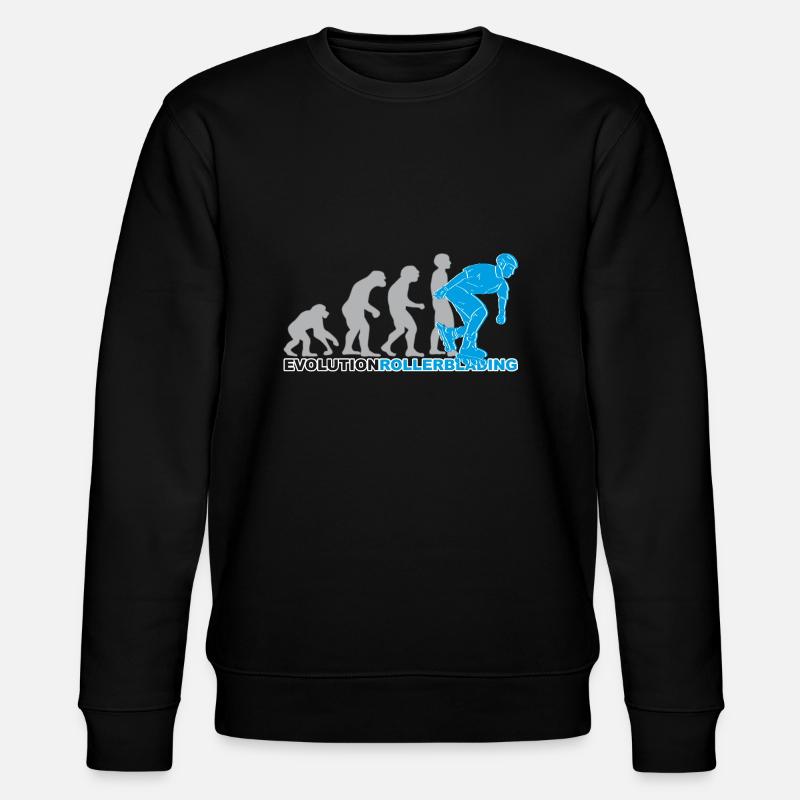 evolution rollerblading, inline skates, skating - Stanley/Stella CHANGER Unisex Organic Sweatshirt - black