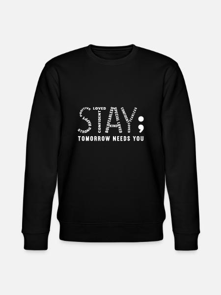 Anxiety Depression Mental Health - Stanley/Stella CHANGER Unisex Organic Sweatshirt - black