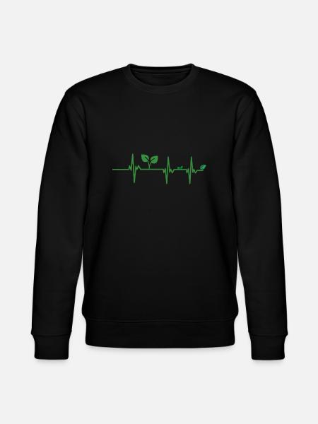 Vegan heartbeat - Stanley/Stella CHANGER Unisex Organic Sweatshirt - black