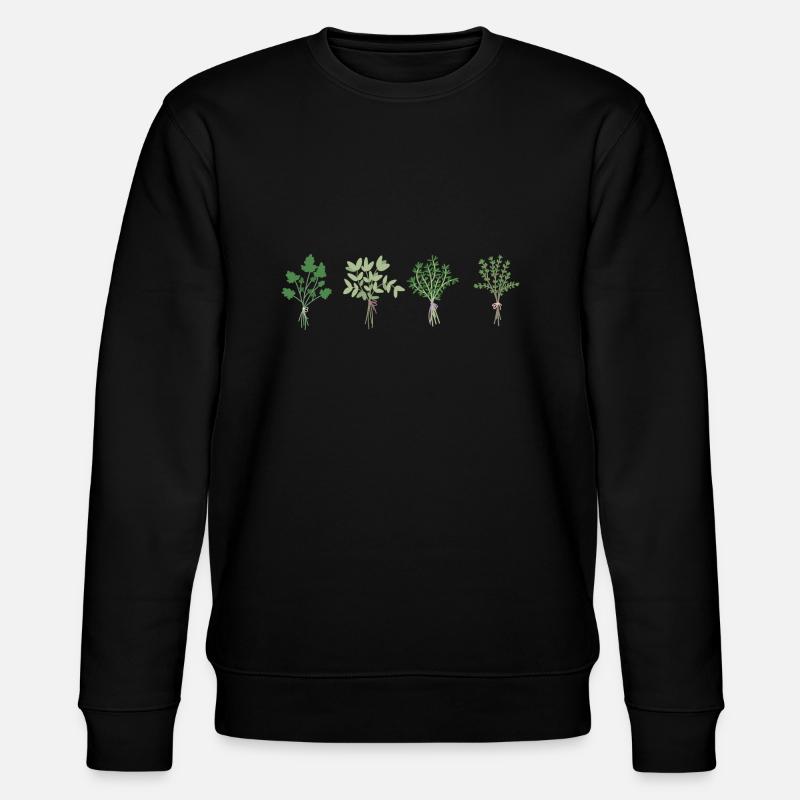 Persil, sauge, romarin et thym - Sweat bio CHANGER Stanley/Stella Unisexe - noir