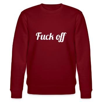 Fuck off - Stanley/Stella Unisex Bio-Sweatshirt CHANGER  - Burgunderrot - Vorne - Nik (191cm) & Marisol (170cm)