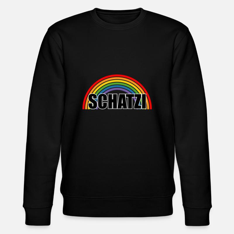 Regenbogen Schatzi - Stanley/Stella Unisex Bio-Sweatshirt CHANGER  - Schwarz