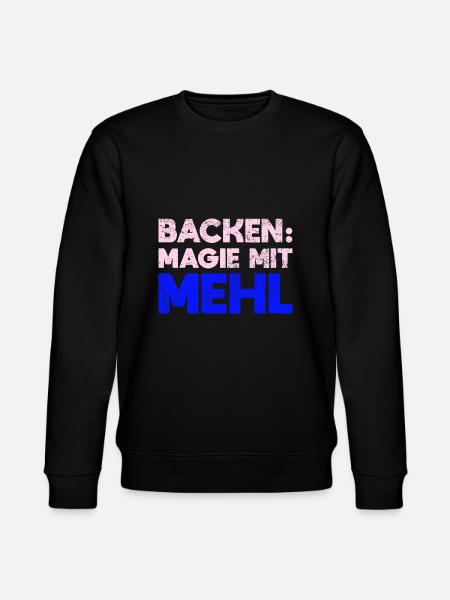 Backen: Magie Mit Mehl - Stanley/Stella Unisex Bio-Sweatshirt CHANGER - Schwarz