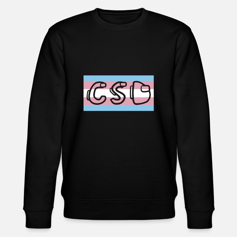 Trans Pride Flag CSD - Stanley/Stella CHANGER Unisex Organic Sweatshirt - black