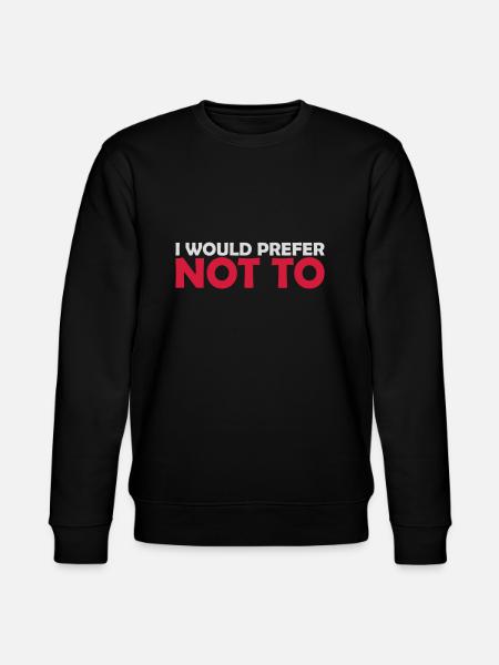 I prefer not to - Stanley/Stella Unisex Bio-Sweatshirt CHANGER - Schwarz