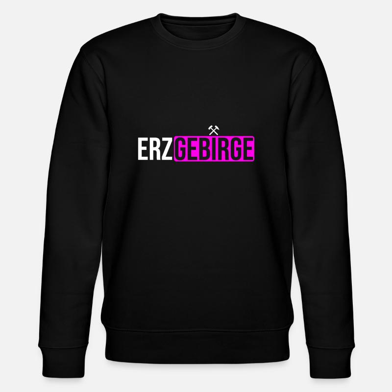 Erzgebirge Bergbau Logo - Stanley/Stella Unisex Bio-Sweatshirt CHANGER  - Schwarz