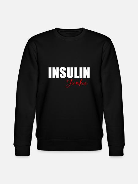 Insulin junkie fun quote - Stanley/Stella CHANGER Unisex Organic Sweatshirt - black