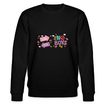 Polter designs - Stanley/Stella Unisex Bio-Sweatshirt CHANGER  - Schwarz - Vorne - Nik (191cm) & Marisol (170cm)