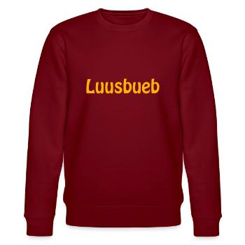 Luusbueb Schwiizertüütsch Dialecte insolent bébé body - Sweat bio CHANGER Stanley/Stella Unisexe - bordeaux - Devant - Nik (191cm) & Marisol (170cm)