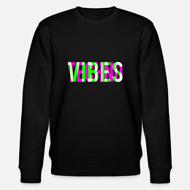 TECHNO VIBES - Stanley/Stella Unisex Bio-Sweatshirt CHANGER  - Schwarz