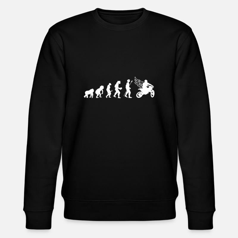 biker evolution - Stanley/Stella CHANGER Unisex Organic Sweatshirt - black