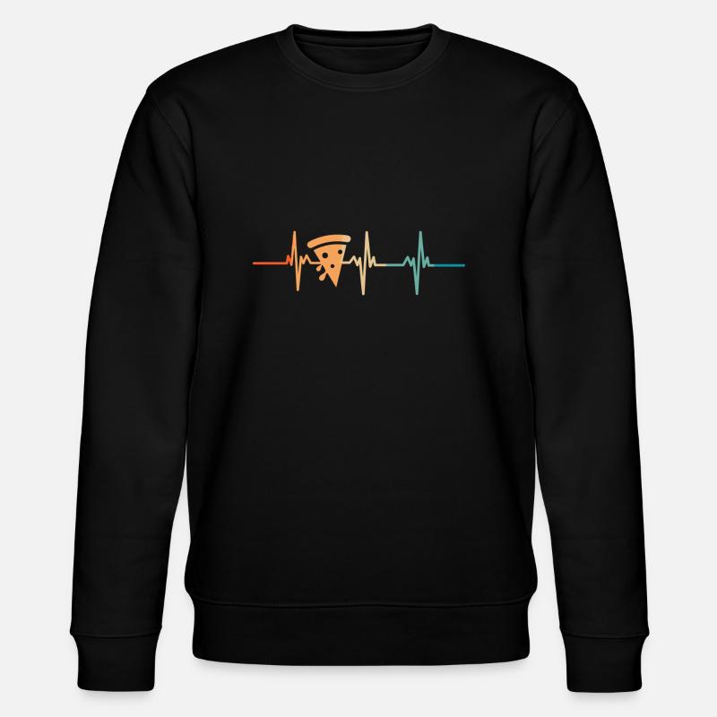 Battement de cœur pizza - Sweat bio CHANGER Stanley/Stella Unisexe - noir