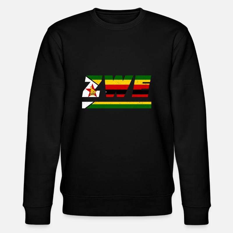 Drapeau du Zimbabwe Drapeau ZWE - Sweat bio CHANGER Stanley/Stella Unisexe - noir