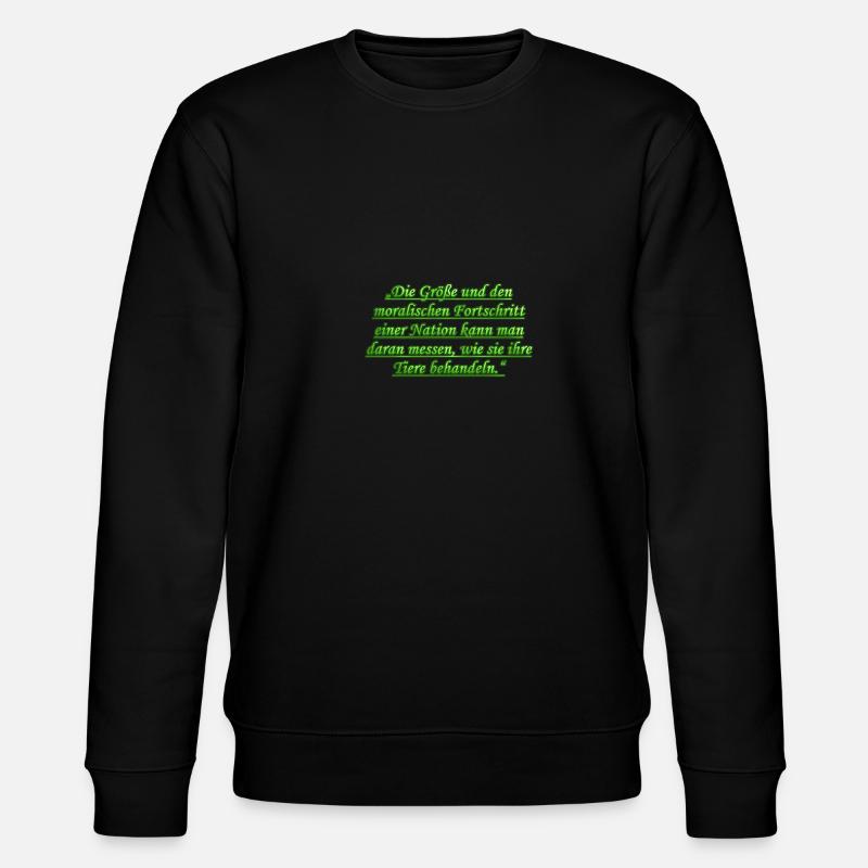 Spruch Tierschutz - Stanley/Stella Unisex Bio-Sweatshirt CHANGER  - Schwarz