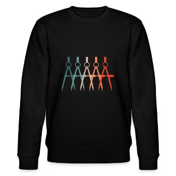 architect - Stanley/Stella CHANGER Unisex Organic Sweatshirt - black - Front - Nik (191cm) & Marisol (170cm)