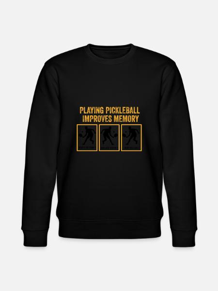 Playing pickleball improves memory - Stanley/Stella CHANGER Unisex Organic Sweatshirt - black