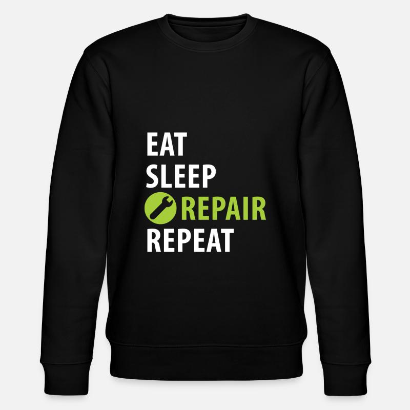 Monteur, Baumeister, Handwerker - Stanley/Stella Unisex Bio-Sweatshirt CHANGER - Schwarz