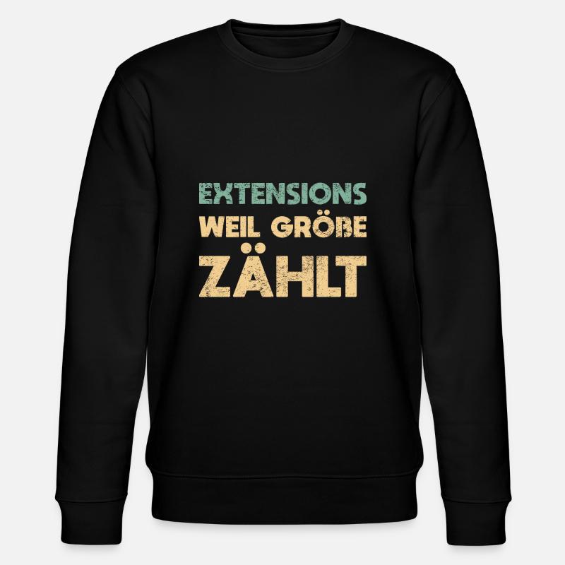 Extensions: Weil Größe Zählt - Stanley/Stella Unisex Bio-Sweatshirt CHANGER  - Schwarz