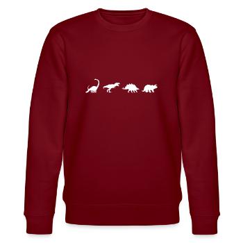 Schöne Dinosaurier - Stanley/Stella Unisex Bio-Sweatshirt CHANGER  - Burgunderrot - Vorne - Nik (191cm) & Marisol (170cm)