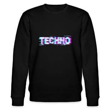 Techno Rave - Stanley/Stella Unisex Bio-Sweatshirt CHANGER  - Schwarz - Vorne - Nik (191cm) & Marisol (170cm)