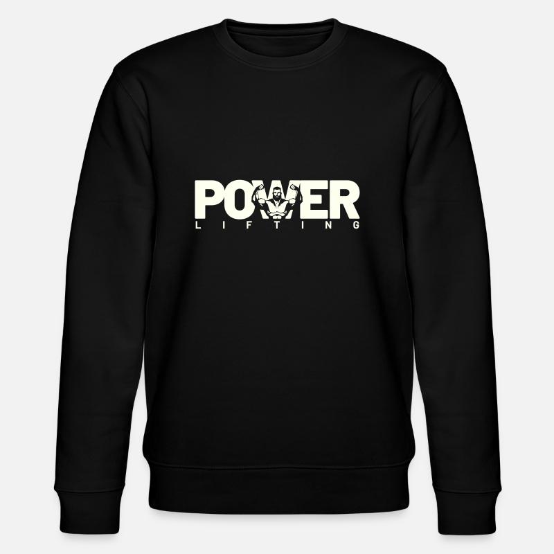 power lifting weiss - Stanley/Stella Unisex Bio-Sweatshirt CHANGER  - Schwarz