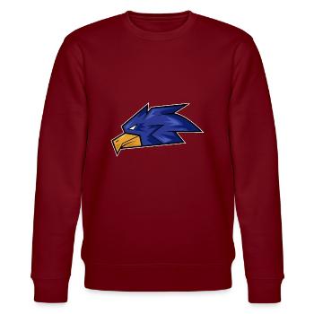 Hawk Signet Face Gift Buzzard Hunter - Stanley/Stella CHANGER Unisex Organic Sweatshirt - burgundy - Front - Nik (191cm) & Marisol (170cm)