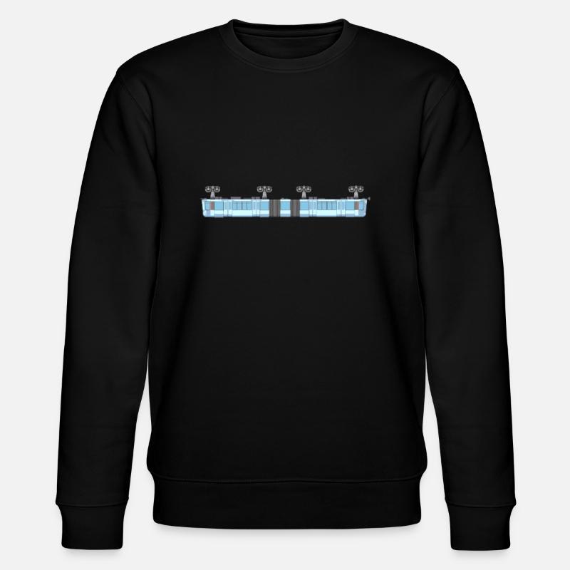 Schwebebahn lang pixelart - Stanley/Stella Unisex Bio-Sweatshirt CHANGER  - Schwarz