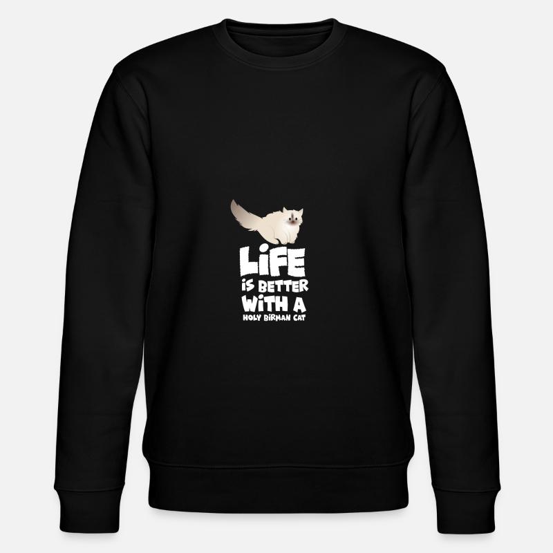 Saint Chat de Birmanie - Sweat bio CHANGER Stanley/Stella Unisexe - noir