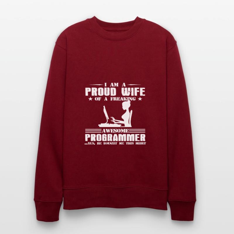 Programmierer Ehefrau Code Computer Der Geschenk Stanley/Stella Unisex Bio-Sweatshirt CHANGER 