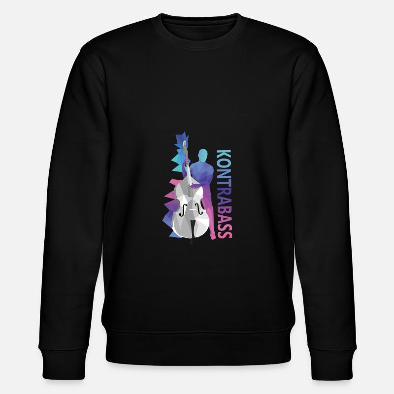 Kontrabass - Stanley/Stella Unisex Bio-Sweatshirt CHANGER  - Schwarz