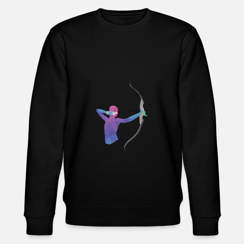 Bogenschießen Geschenk - Stanley/Stella Unisex Bio-Sweatshirt CHANGER  - Schwarz