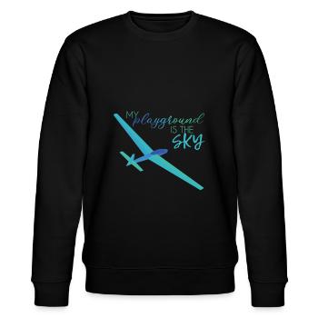 Gliding gliders - Stanley/Stella CHANGER Unisex Organic Sweatshirt - black - Front - Nik (191cm) & Marisol (170cm)