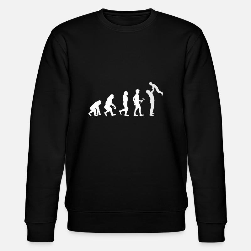 Evolution Dad - Stanley/Stella Unisex Bio-Sweatshirt CHANGER  - Schwarz