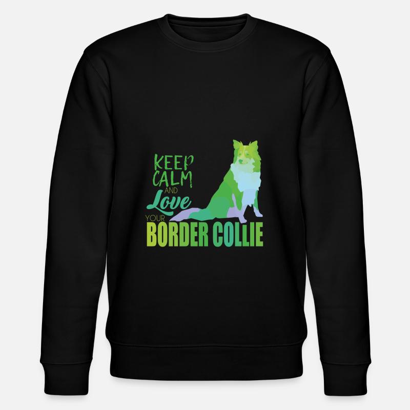 Border Collie - Stanley/Stella Unisex Bio-Sweatshirt CHANGER  - Schwarz