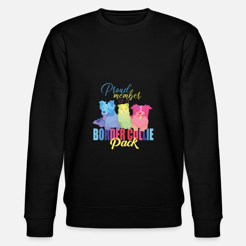Border Collie - Stanley/Stella Unisex Bio-Sweatshirt CHANGER  - Schwarz