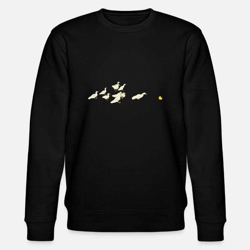 Enten und Gummiente - Stanley/Stella Unisex Bio-Sweatshirt CHANGER  - Schwarz