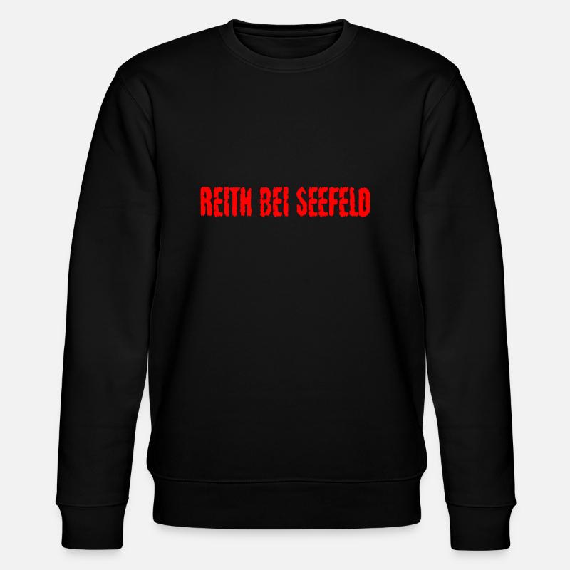 Reith bei Seefeld red text - Stanley/Stella CHANGER Unisex Organic Sweatshirt - black