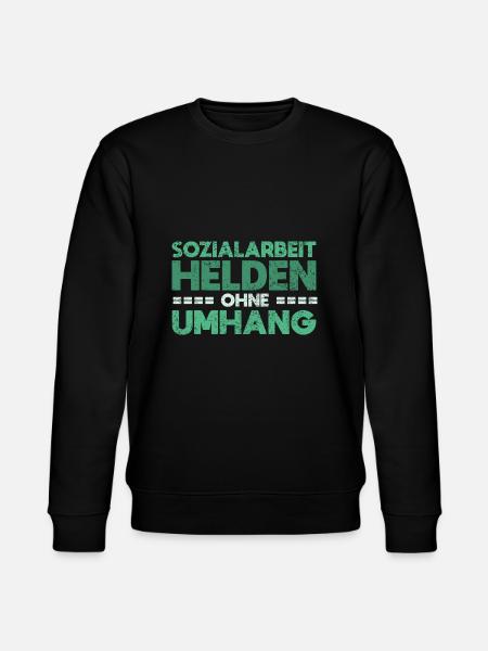 Sozialarbeit - Helden Ohne Umhang - Stanley/Stella Unisex Bio-Sweatshirt CHANGER - Schwarz