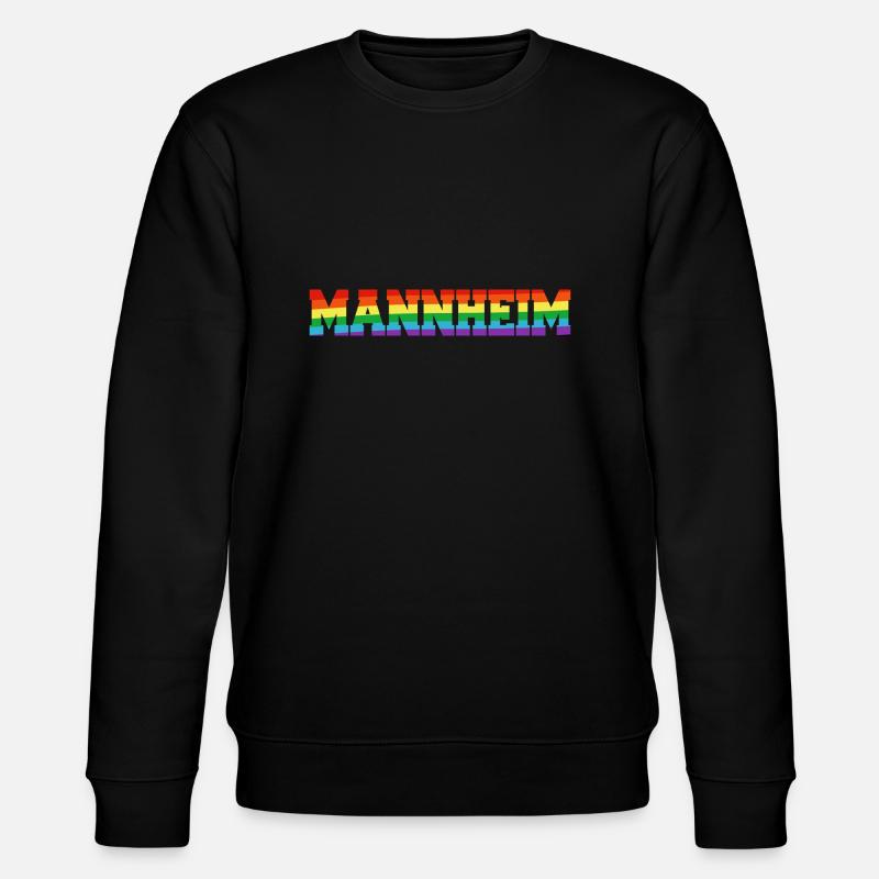 Mannheim Regenbogenfahne - Stanley/Stella Unisex Bio-Sweatshirt CHANGER  - Schwarz