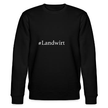 #Landwirt Paargeschenk Valtentinstag - Stanley/Stella Unisex Bio-Sweatshirt CHANGER  - Schwarz - Vorne - Nik (191cm) & Marisol (170cm)