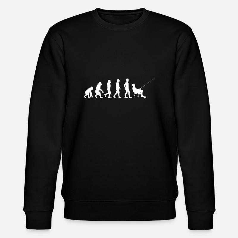 Angler Evolution white - Stanley/Stella CHANGER Unisex Organic Sweatshirt - black