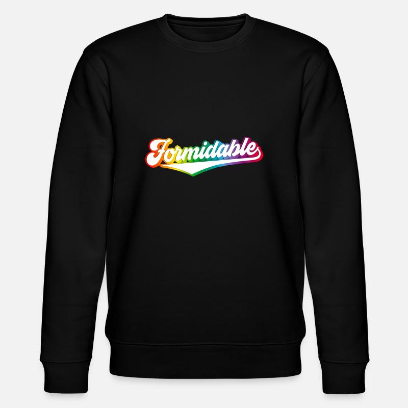 Formidable Regenbogen Power - Stanley/Stella Unisex Bio-Sweatshirt CHANGER  - Schwarz