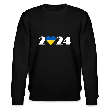 J’aime l’Ukraine 2024 - Sweat bio CHANGER Stanley/Stella Unisexe - noir - Devant - Nik (191cm) & Marisol (170cm)