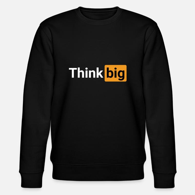 Think big (white) - Stanley/Stella CHANGER Unisex Organic Sweatshirt - black