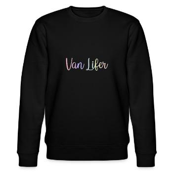 VAN LIFE VANLIFER NOMADS - Stanley/Stella CHANGER Unisex Organic Sweatshirt - black - Front - Nik (191cm) & Marisol (170cm)