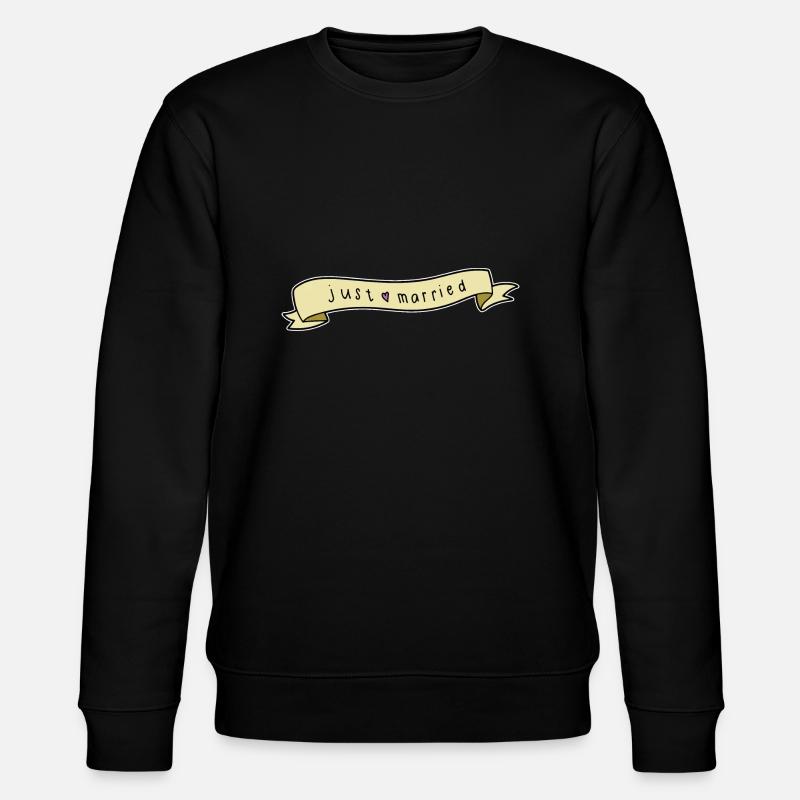 Just Married - Stanley/Stella Unisex Bio-Sweatshirt CHANGER  - Schwarz