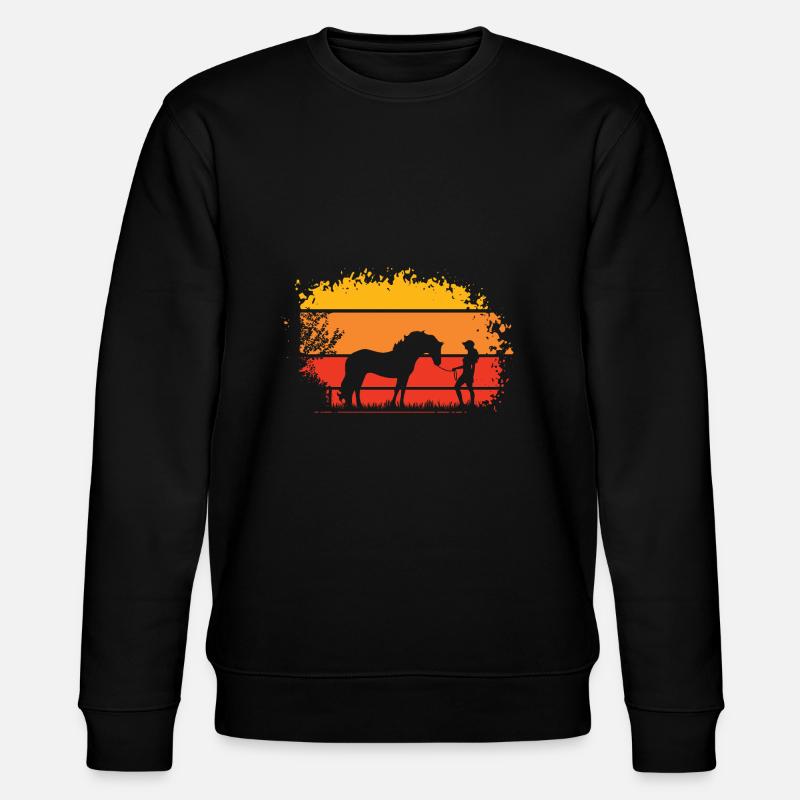 femme avec cheval - Sweat bio CHANGER Stanley/Stella Unisexe - noir