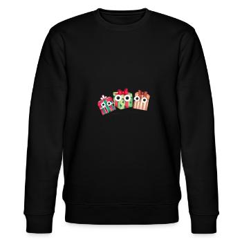 Gifts,Family, Christmas, Gift - Stanley/Stella CHANGER Unisex Organic Sweatshirt - black - Front - Nik (191cm) & Marisol (170cm)