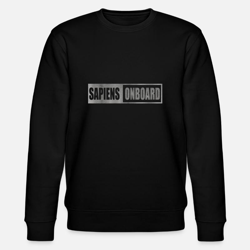 Sapiens Buchstaben Metall - Stanley/Stella Unisex Bio-Sweatshirt CHANGER  - Schwarz